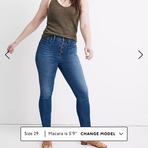 Madewell Button Up Crop Jeans